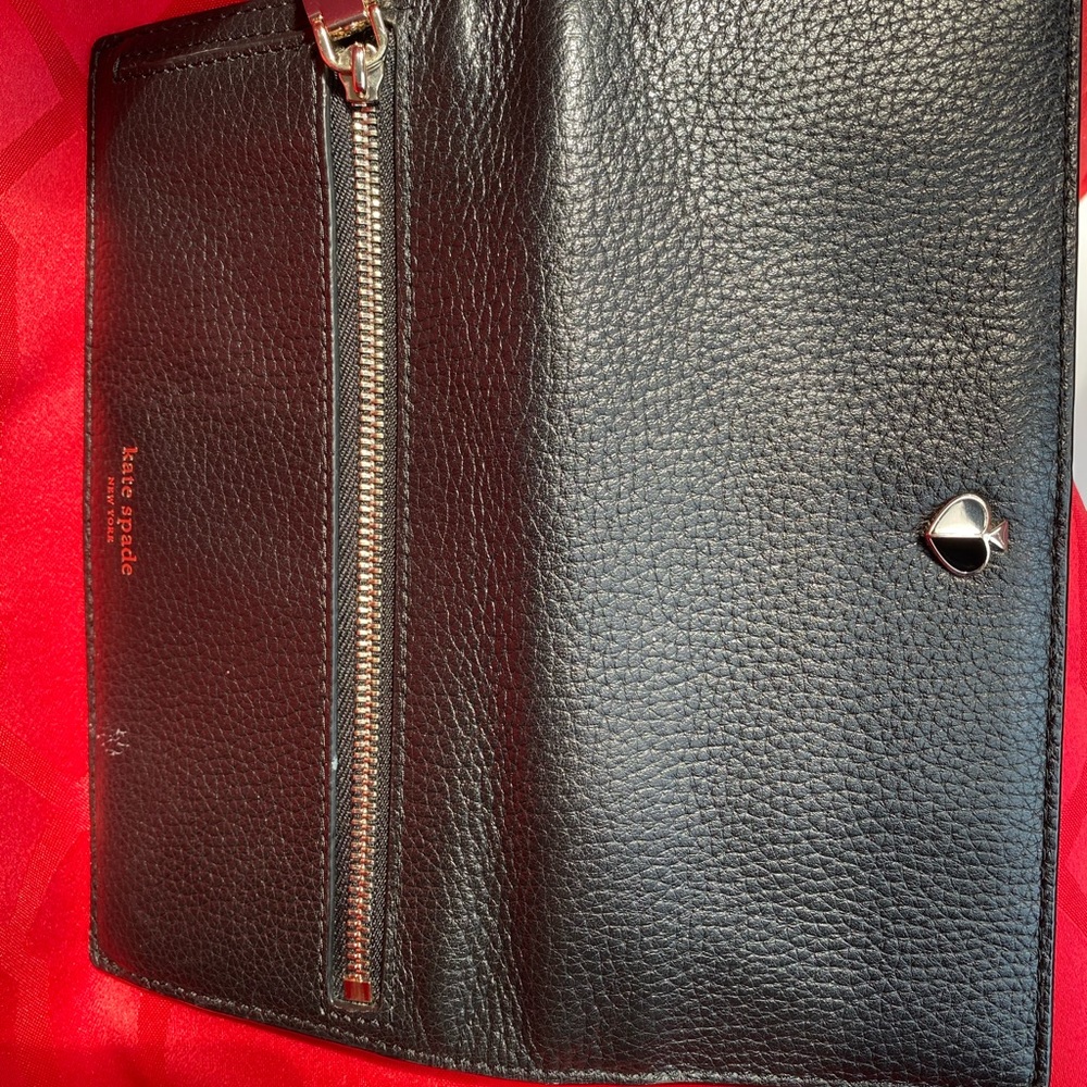 kate spade Black Pebbled Leather Long Wallet - Picture 3 of 4